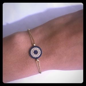 Evil eye bracelet .Gold 14K